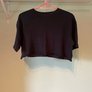 T-shirt noir crop top top shop